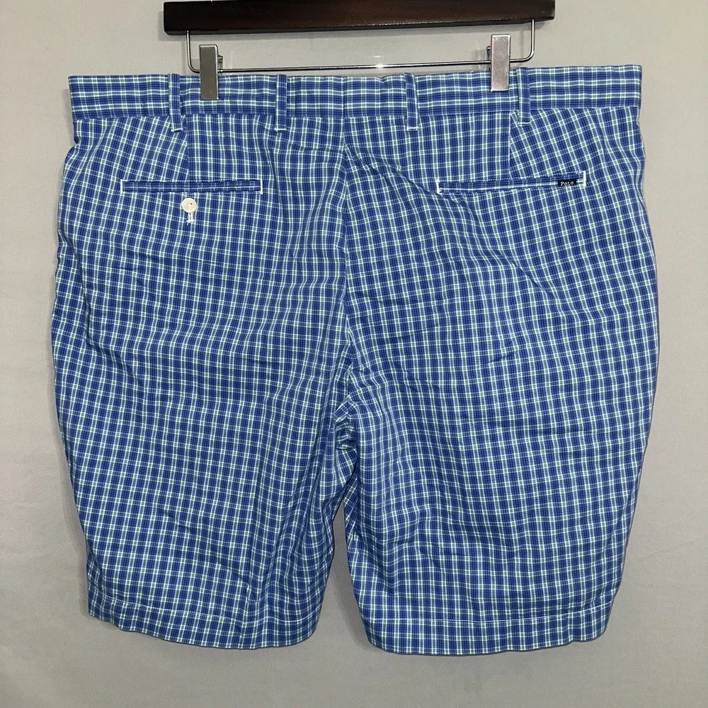 Polo Golf Ralph Lauren Plaid Chino Shorts Preppy Casual Mens Size 40‎ (Fits 41)